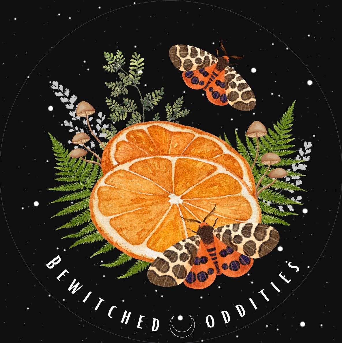 Tiger Moths & Orange Slices Sticker PRE ORDER