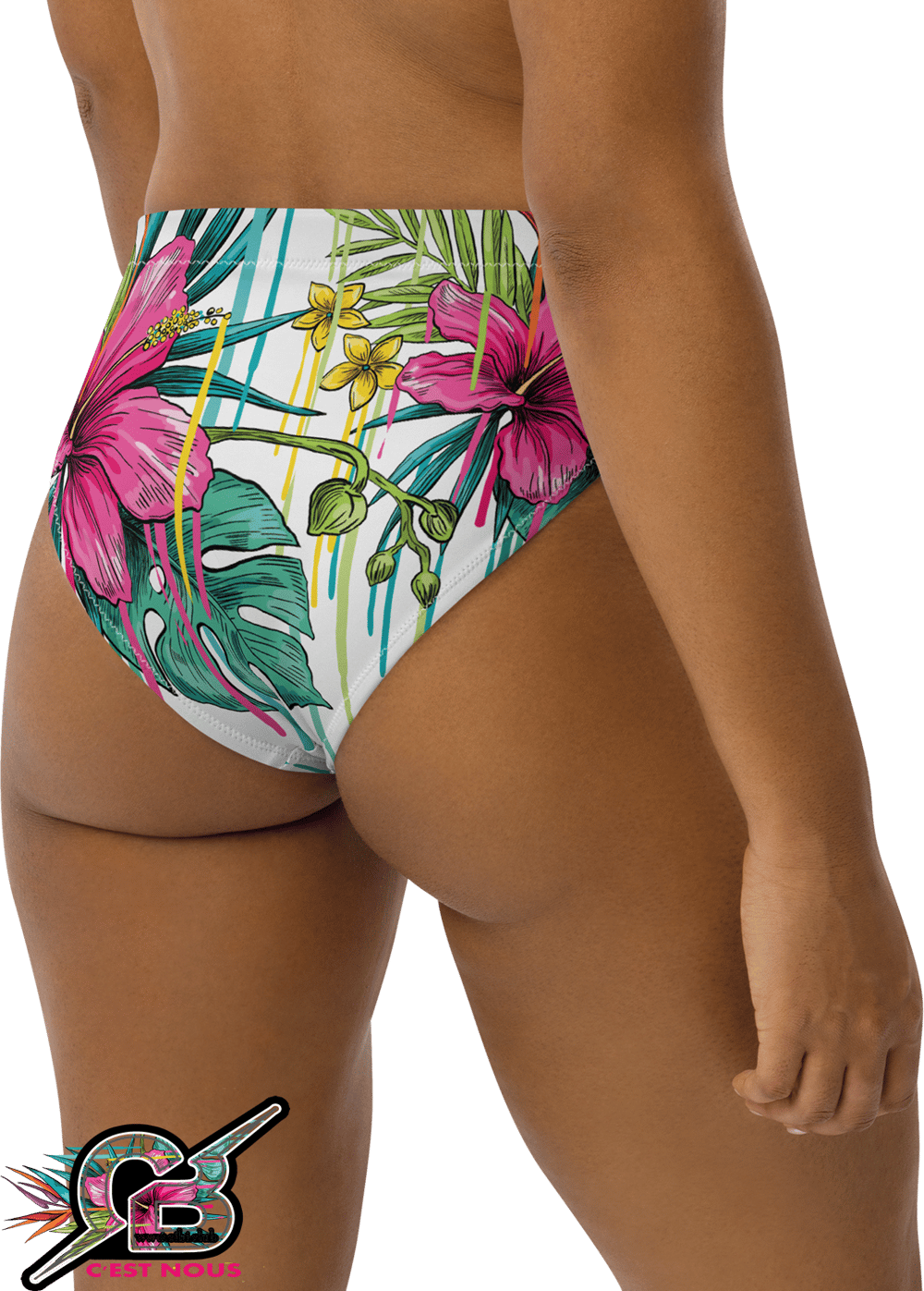 Image of Bikini taille Haute Collection Q Fleurs