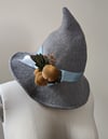 Grey Mushroom Witch Hat