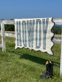 Image 1 of Coastal HOWDY area rug 