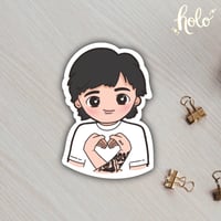 JK Hand Heart - Holo Sticker
