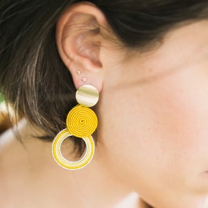 Pendientes soutache MEDELLÍN - Color amarillo mostaza