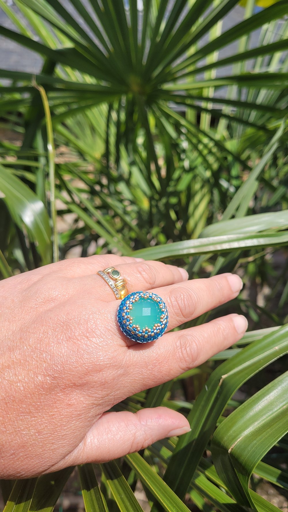 Image of Bague Calcédoine MACOUBA