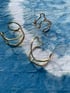 ‘Worms’ set of three wiggly twisty brass rings. Limited edition. Small  Image 4