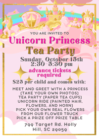 Image 4 of Unicorn Princess Tea Party with snow, unicorn rides, MORE! 