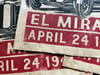 El Mirage Russetta Time Trials 1949 aged Linocut Print (black and red edition) FREE SHIPPING