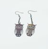 Rainbow Owl earrings 