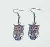 Rainbow Owl earrings 