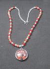 Tree of life Goldstone pendant necklace