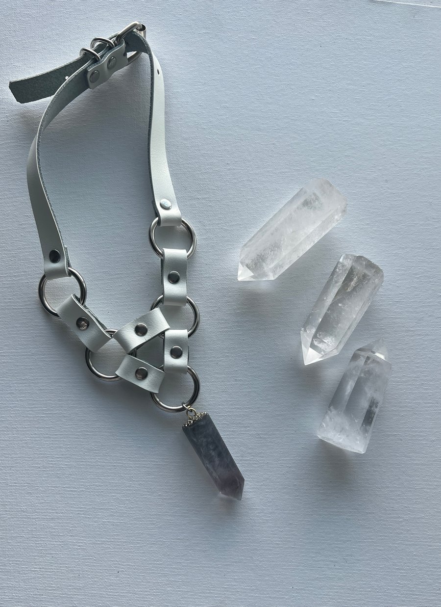 Image of BADDIE GYAL • Fluorite Crystal Necklace