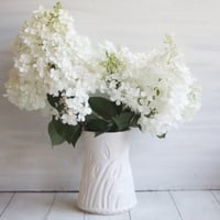 Image 3 of Hand Carved Floral Matte White Vase, Minimalist Decor, Made in USA