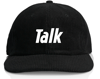 Wordmark Black Unstructured Cord Hat