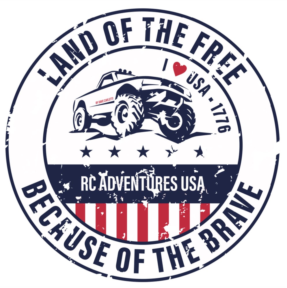 Image of 1” x 1” Round sticker white “LAND OF THE FREE BECAUSE OF THE BRAVE” 