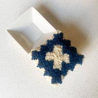 Punch Needle Pin Pillow - Navy