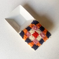 Punch Needle Pin Pillow - Plaid