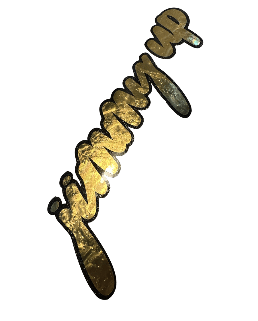 Image of Cursive Logo - Gold Leaf