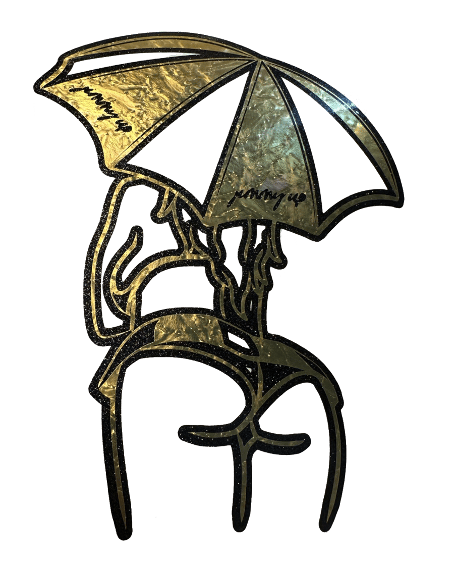 Image of Umbrella Girl - Gold Leaf