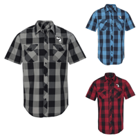  Michigan Skull® Short Sleeve Plaid