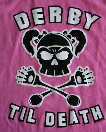 Image of Derby Til Death - Ladies Pink T-Shirt