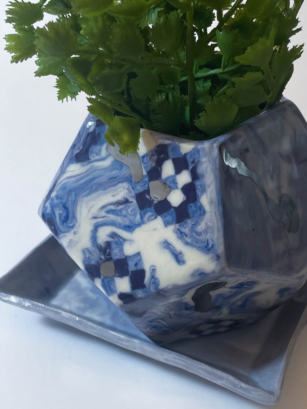 Image of Small Dodecahedron Nerikomi Planter