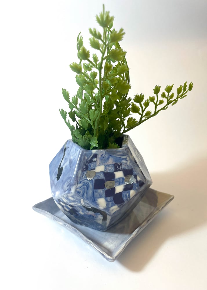 Image of Small Dodecahedron Nerikomi Planter