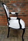 VINTAGE ROCOCO AUDREY HEPBURN  BLACK ACCENT CHAIR