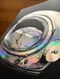 Image 2 of Cuddled Up In Space Holographic Rainbow Foil