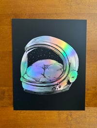 Image 1 of Cuddled Up In Space Holographic Rainbow Foil