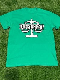 Image 1 of Green/Black/White "DIFFERENT" ⚖️ T-shirt