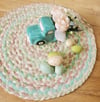 Easter and spring braided table rugs