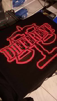Image 1 of Black Metallic /Red "DIFFERENT"⚖️ T-shirt