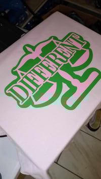 Image 1 of "SORORITY EDITION" DIFFERENT ⚖️ T-shirt Pink/Green