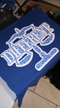 Image 3 of Blue Paisley/Bandana Print "DIFFERENT"⚖️ Tshirt + BUCKET HAT Set