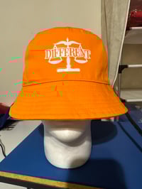 Image 3 of Orange/White "DIFFERENT"⚖️ Tshirt + BUCKET HAT
