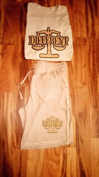 Image 1 of "HONEY MONEY" DIFFERENT ⚖️ Short Set Gold/Olive Green/Tan