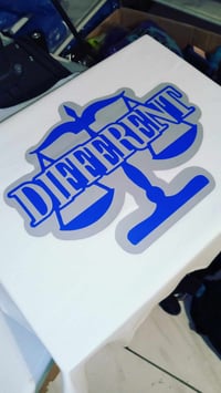 Image 3 of White/Blue/Grey "DIFFERENT"⚖️ Short Set