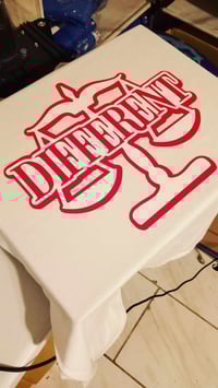 Image 4 of Red/White "DIFFERENT" ⚖️ T-shirt