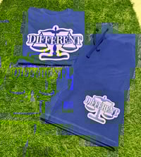 Image 1 of Blue/Grey "DIFFERENT"⚖️ Short Set