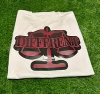 Image 2 of White/Burgundy/Black "DIFFERENT"⚖️ Short Set