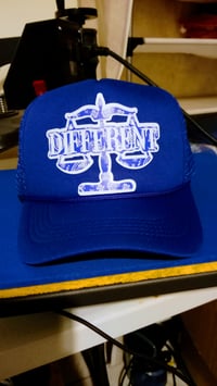 Image 5 of Blue Paisley/Bandana Print "DIFFERENT"⚖️ (Polo Style Short Set + Trucker Hat)