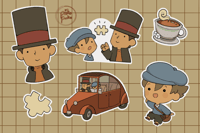 Professor Layton Sticker Sheet