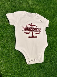 Image 1 of Baby Onesie "DIFFERENT"⚖️ White/Burgundy