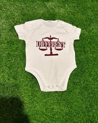 Image 2 of Baby Onesie "DIFFERENT"⚖️ White/Burgundy