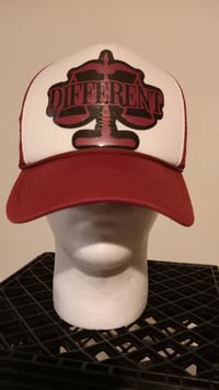 Image 1 of DIFFERENT⚖️ Trucker Hats "White/Burgundy/Black" & "Chocolate Mint"