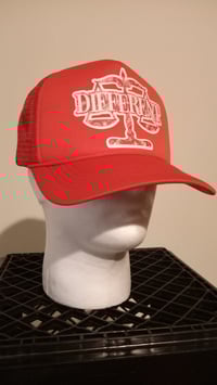 Image 2 of Bandana Print "DIFFERENT"⚖️ Trucker Hats RED & BLUE