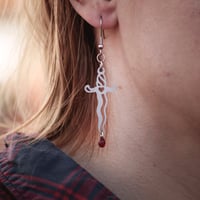 Image 5 of Dagger Earring (1) - Old School Tattoo Inspired - Stainless Steel Earring