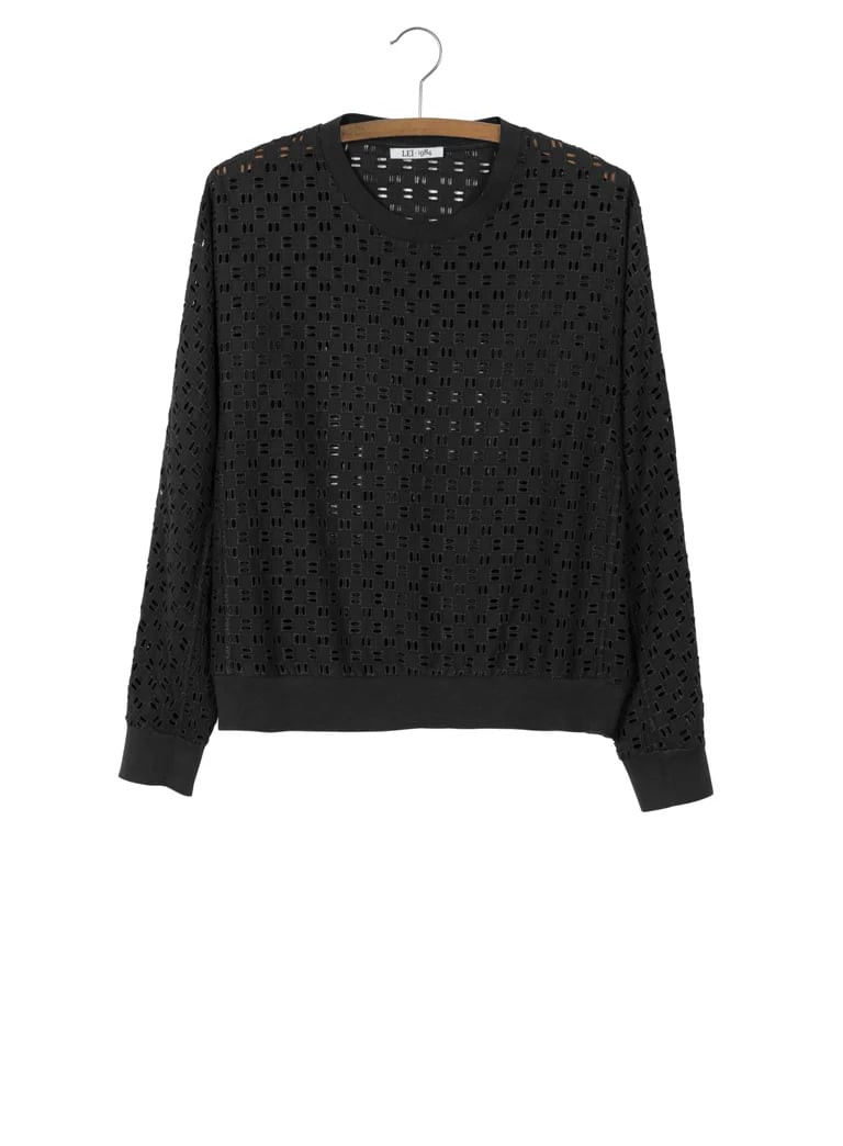 Image of Sweat broderie anglaise GLORIA Noir 130€ - 60%