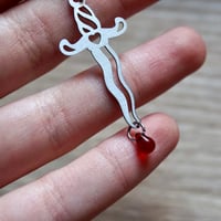 Image 4 of Dagger Necklace - Old School Tattoo Inspired - Stainless Steel Necklace
