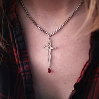 Image 5 of Dagger Necklace - Old School Tattoo Inspired - Stainless Steel Necklace