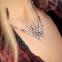 Image 5 of Beetle Necklace - Old School Tattoo Inspired - Stainless Steel Necklace